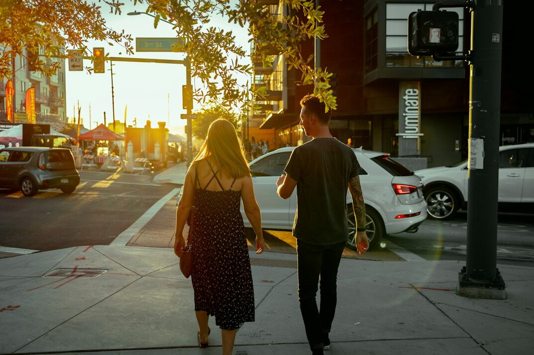 couple walking together