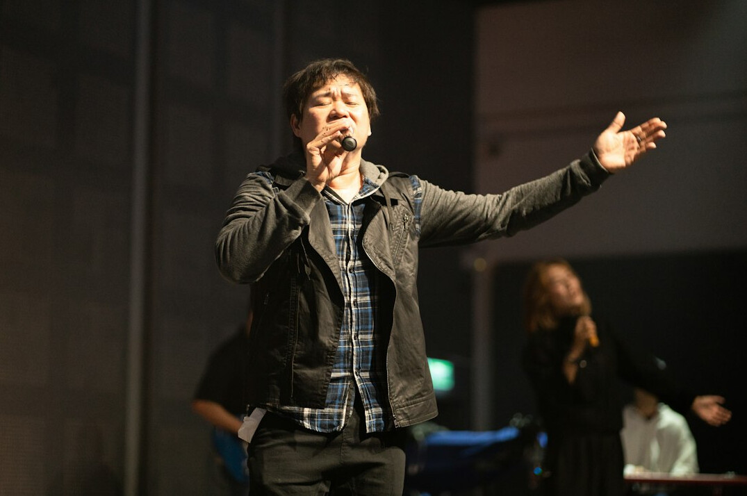 comedian on stage